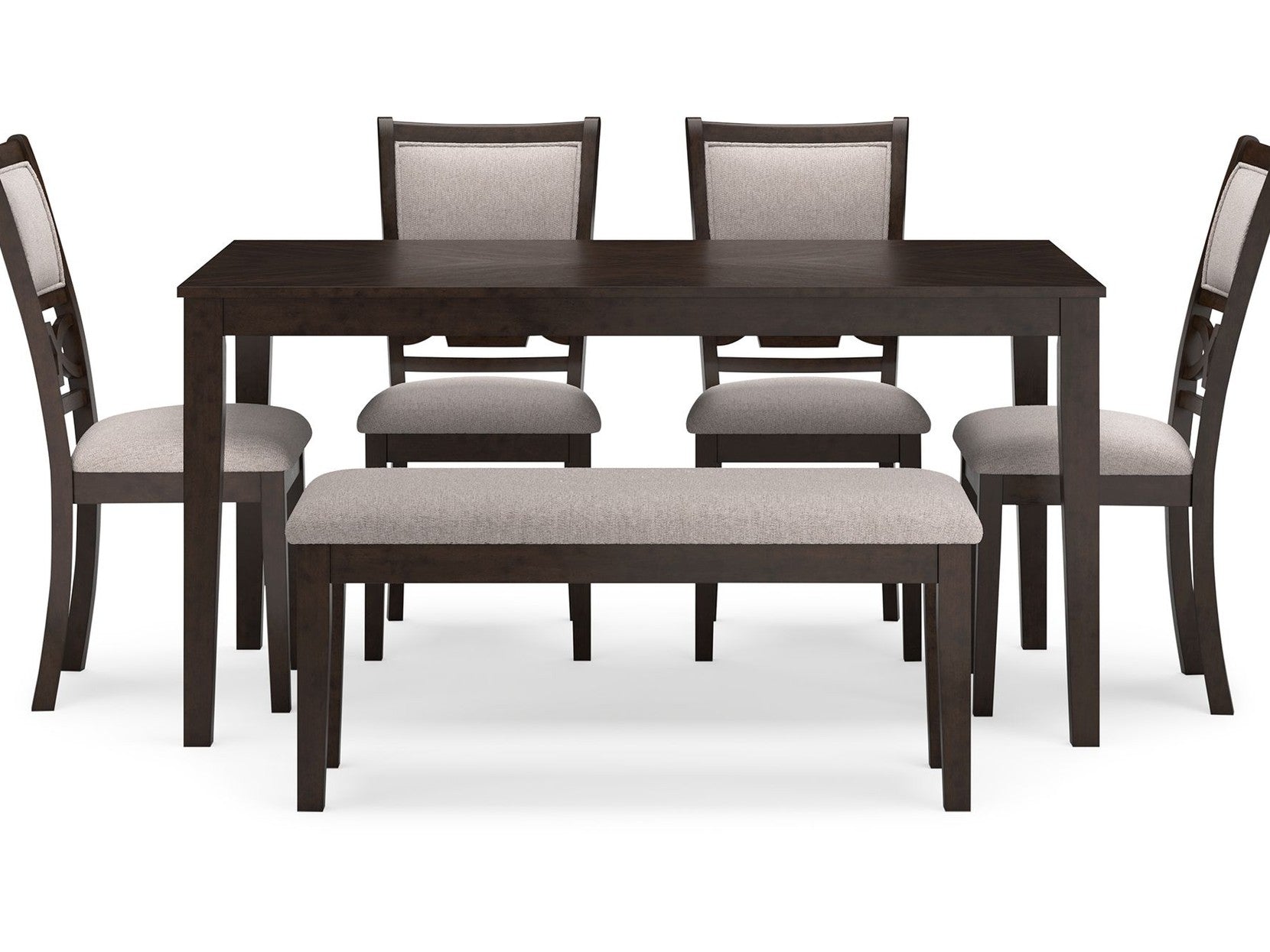 Langwest - Dining Room Table Set (Set of 6) - Brown