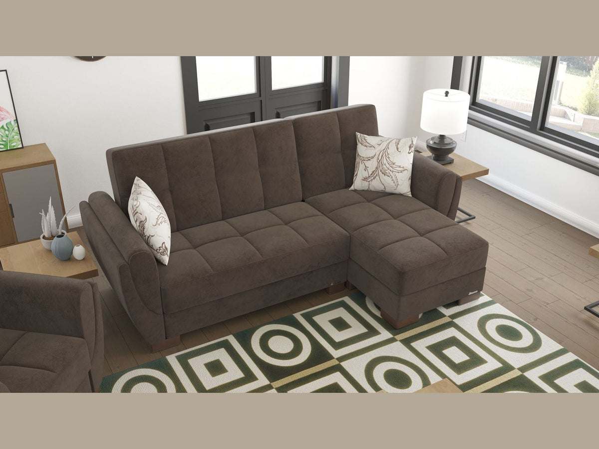 Ottomanson Armada Air - Upholstered Convertible Chaise Lounge With Storage - Microfiber