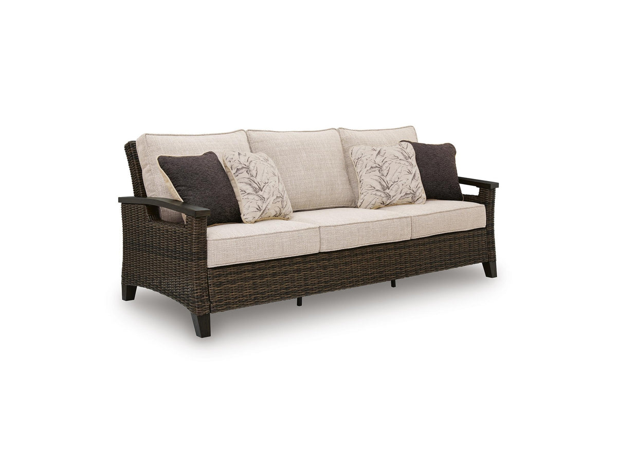 Monterey Point - Sofa With Cushion - Dark Brown