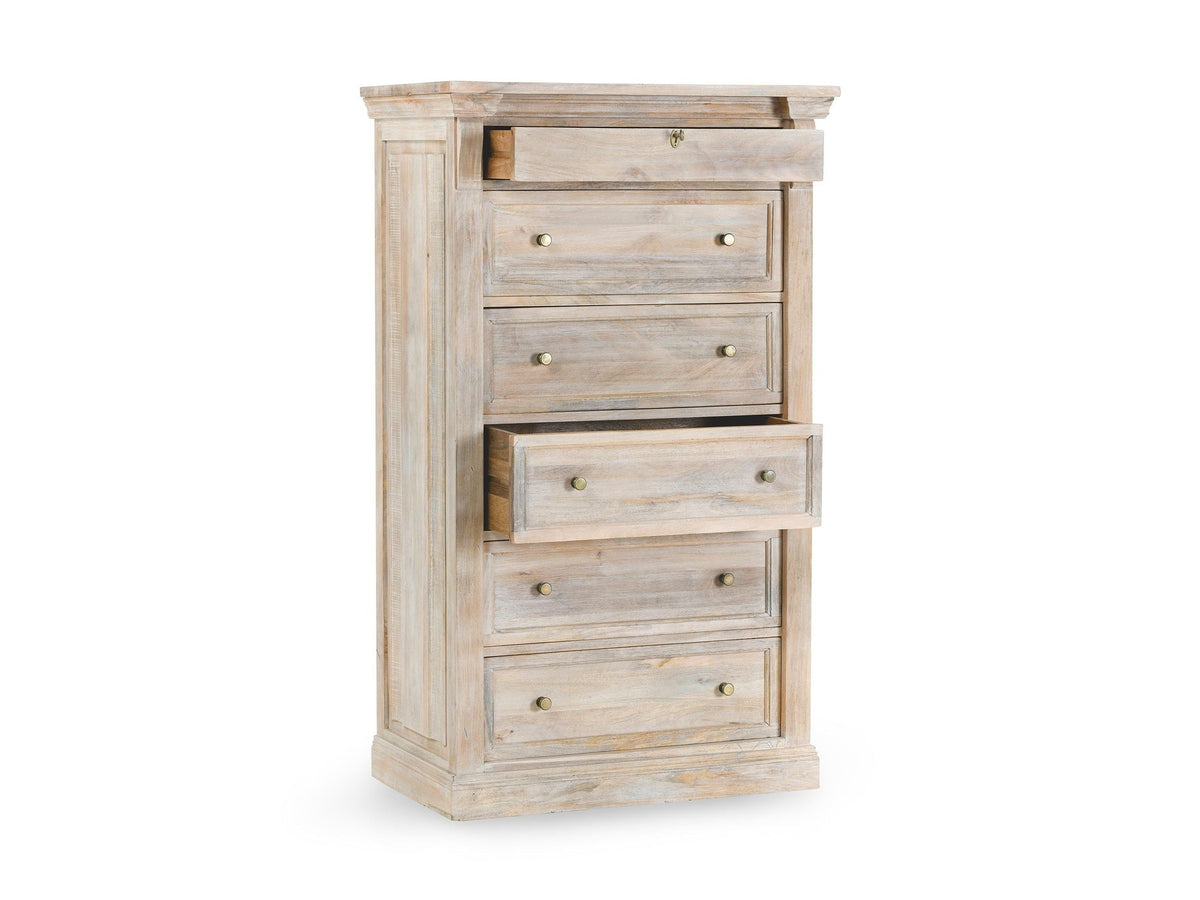 Adelaide - 6 Drawer Chest - Natural Cream Wash