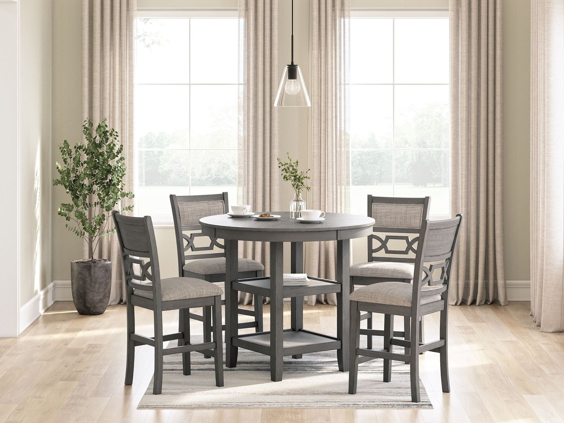 Wrenning - Drm Counter Table Set (Set of 5) - Gray