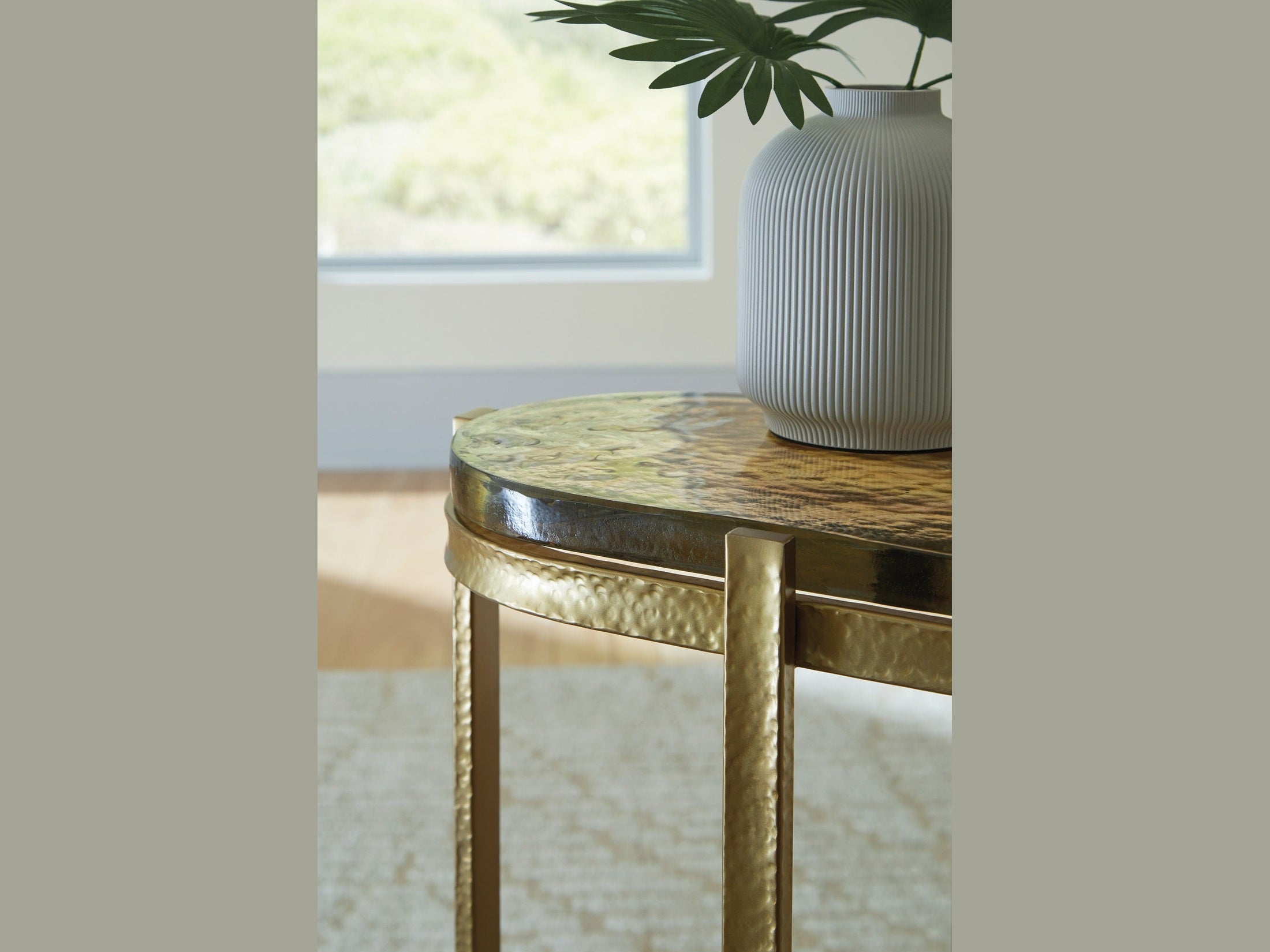 Porterville - Accent Table - Gold Finish