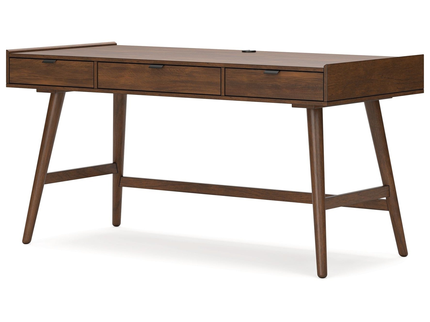 Lyncott - 3 Pc. - Home Office Desk, Chair, Bookcase - Brown
