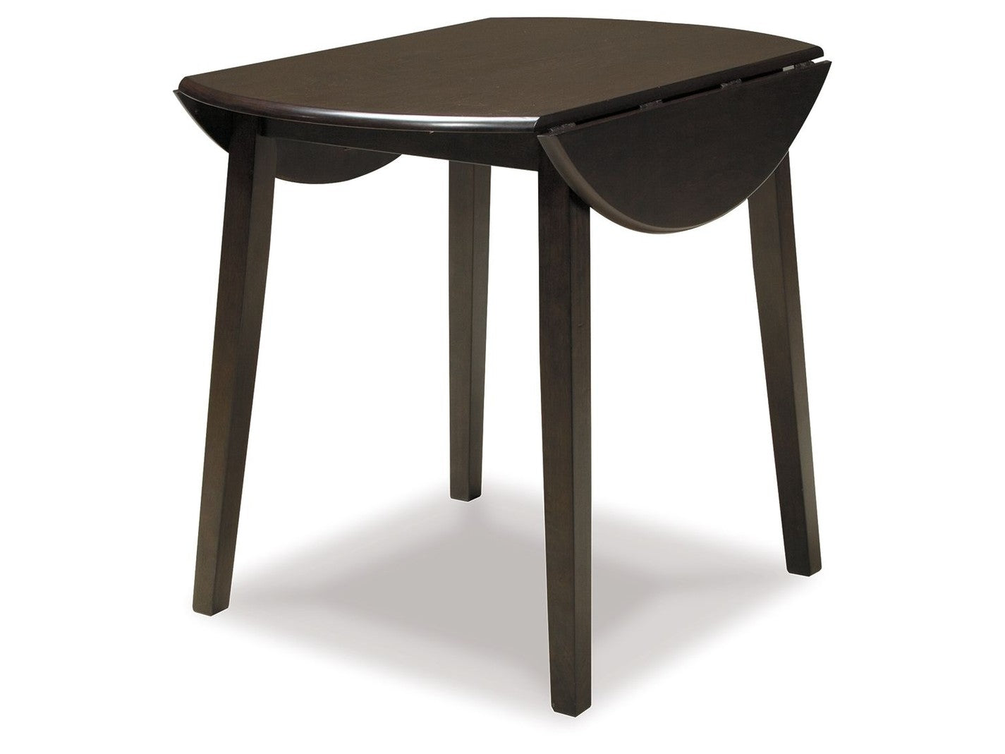 Hammis - Round DRM Drop Leaf Table - Dark Brown