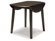 Hammis - Round DRM Drop Leaf Table - Dark Brown