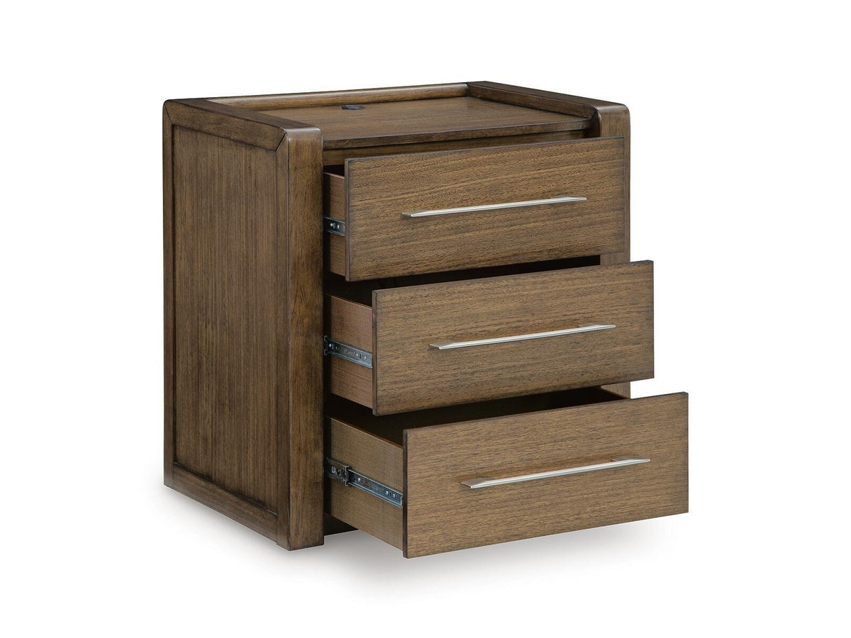 Marxmore - Three Drawer Night Stand - Brown