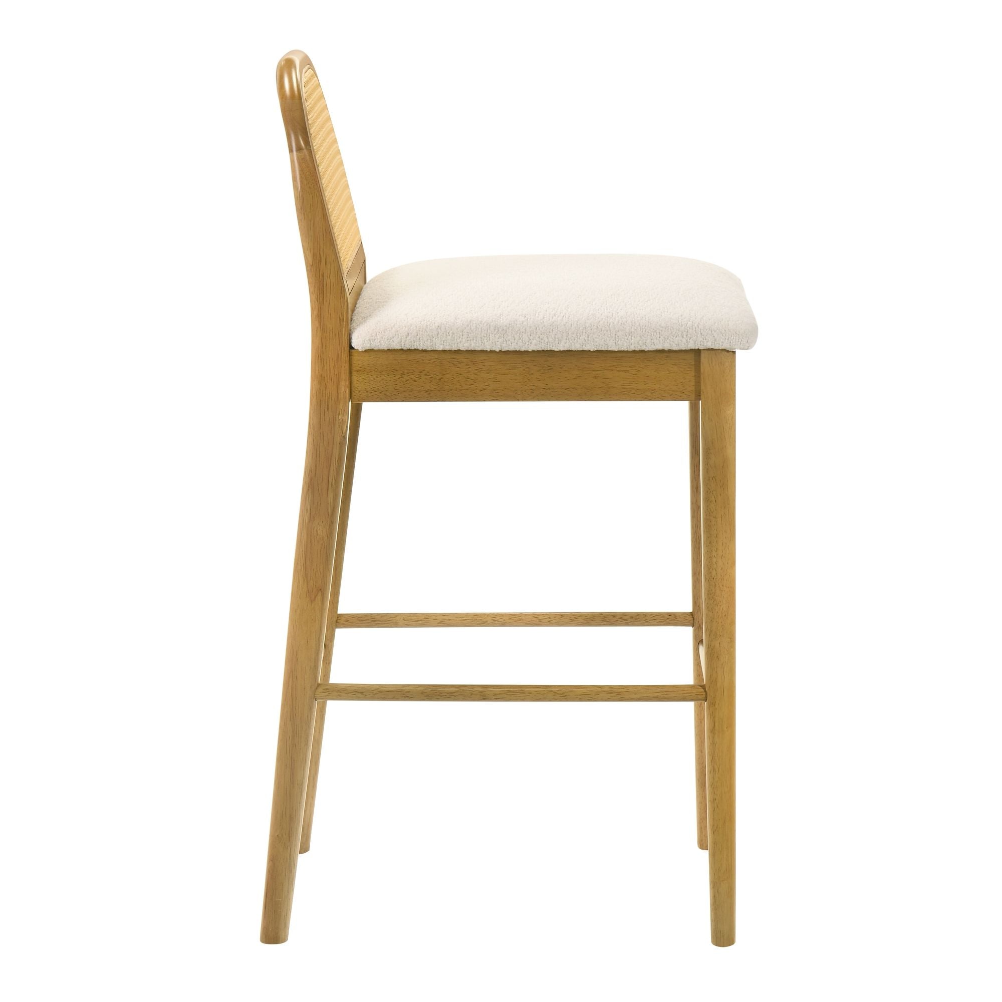 Lucio - Modern Farmhouse Wood Bar Height Kitchen Bar Stool