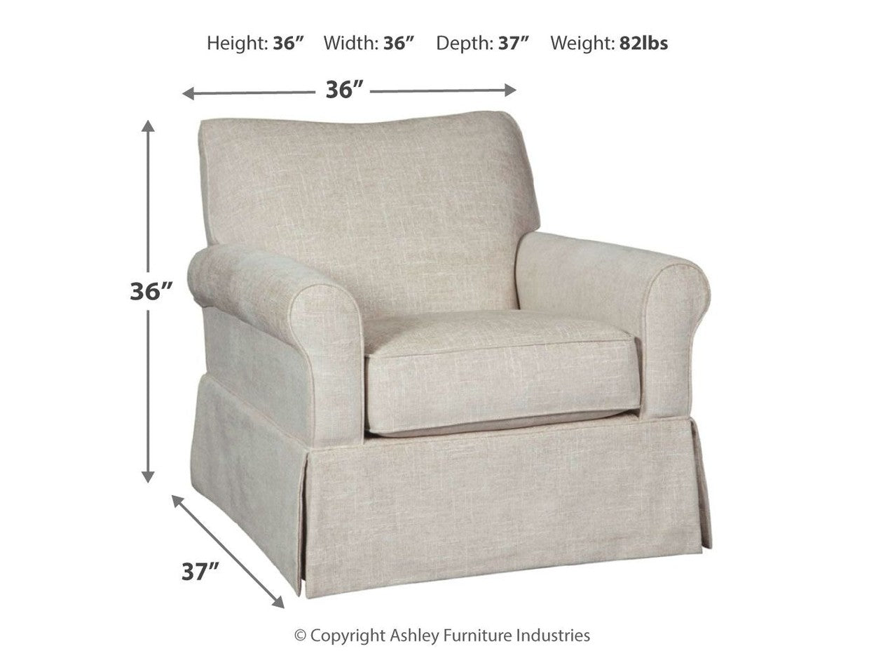 Searcy - Swivel Glider Accent Chair - Quartz