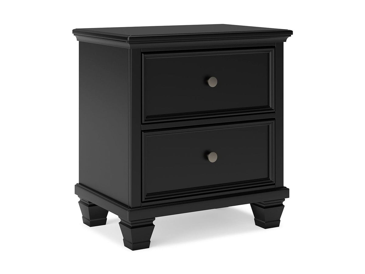 Lanolee - Two Drawer Nightstand - Black