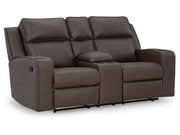 Lavenhorne - Dbl Rec Loveseat W/Console - Granite