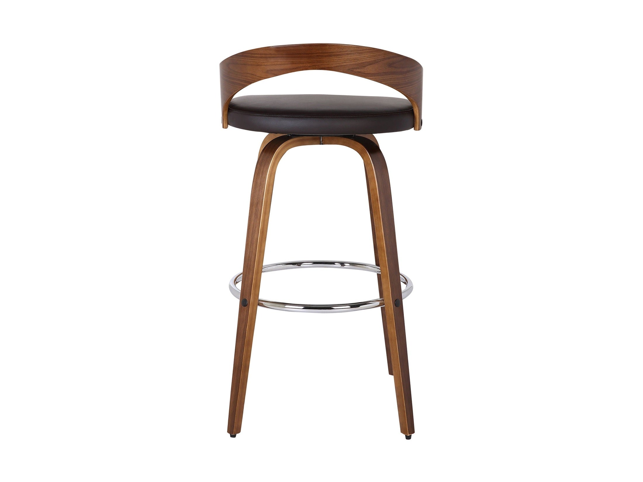 Sonia - 30" Bar Height Swivel Bar Stool - Walnut Wood