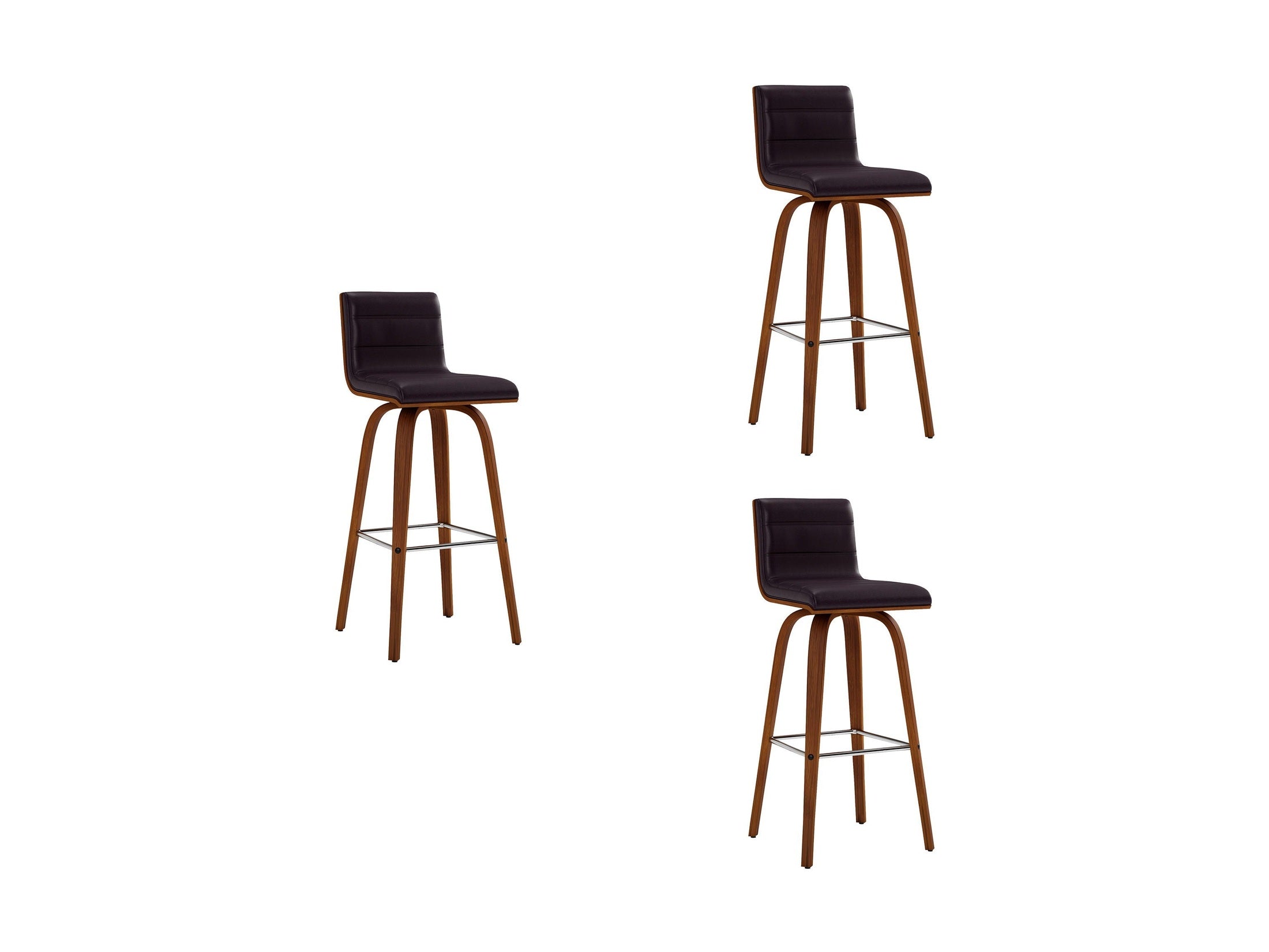 Vienna - 30" Swivel Bar Stool - Walnut Wood