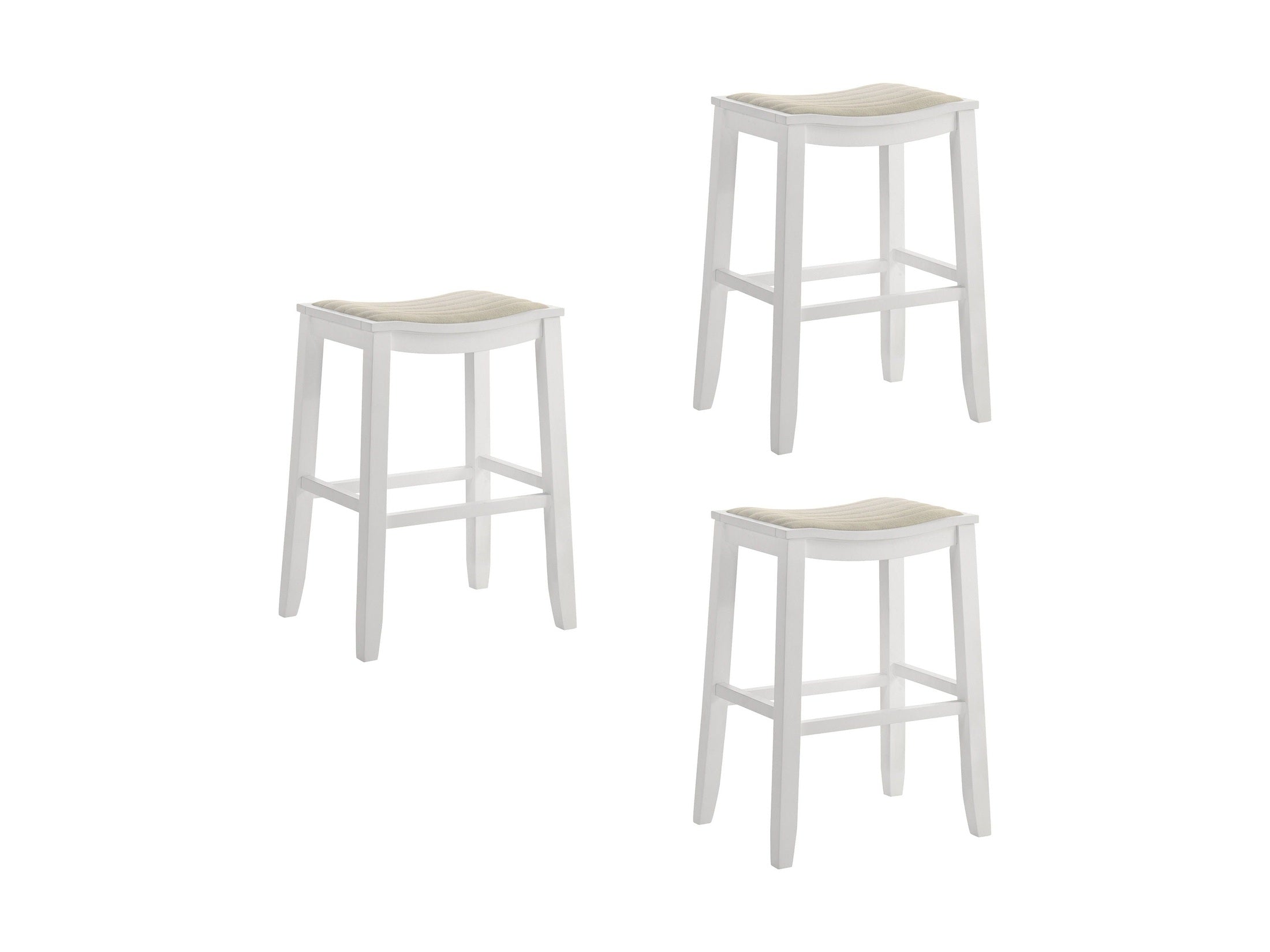 Iyani - Coastal Modern Wood Bar Height Kitchen Bar Stool