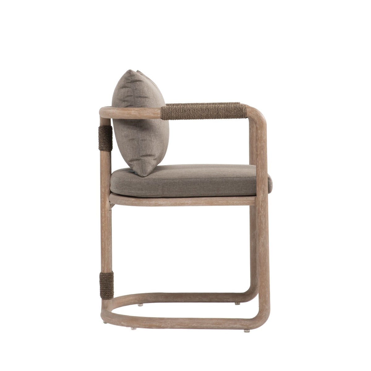 Baja - Outdoor Armchair With Cushion - Brown Eucalyptus / Brown
