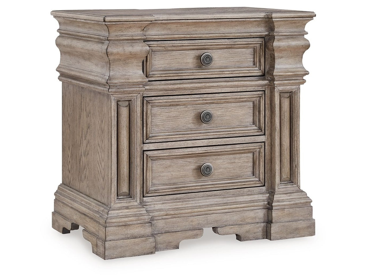 Blairhurst - Three Drawer Night Stand - Light Grayish Brown
