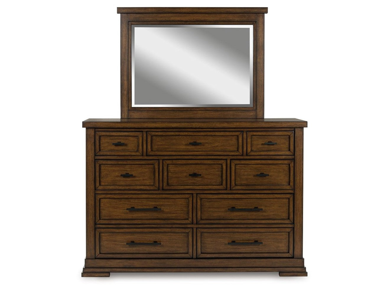 Taffenbrook - Dresser And Mirror - Medium Brown