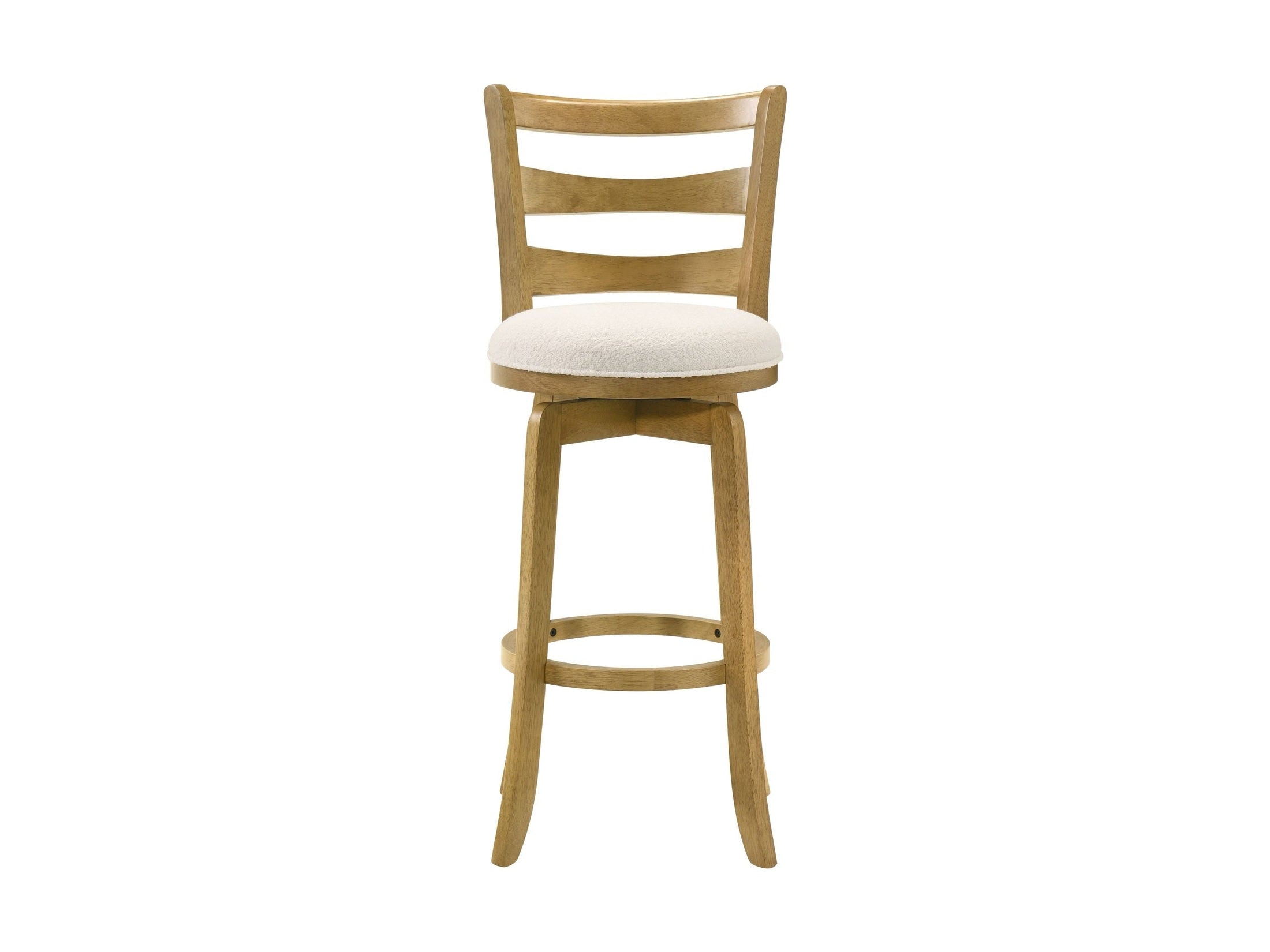 Melindra - Modern Farmhouse Swivel Wood Bar Height Kitchen Bar Stool