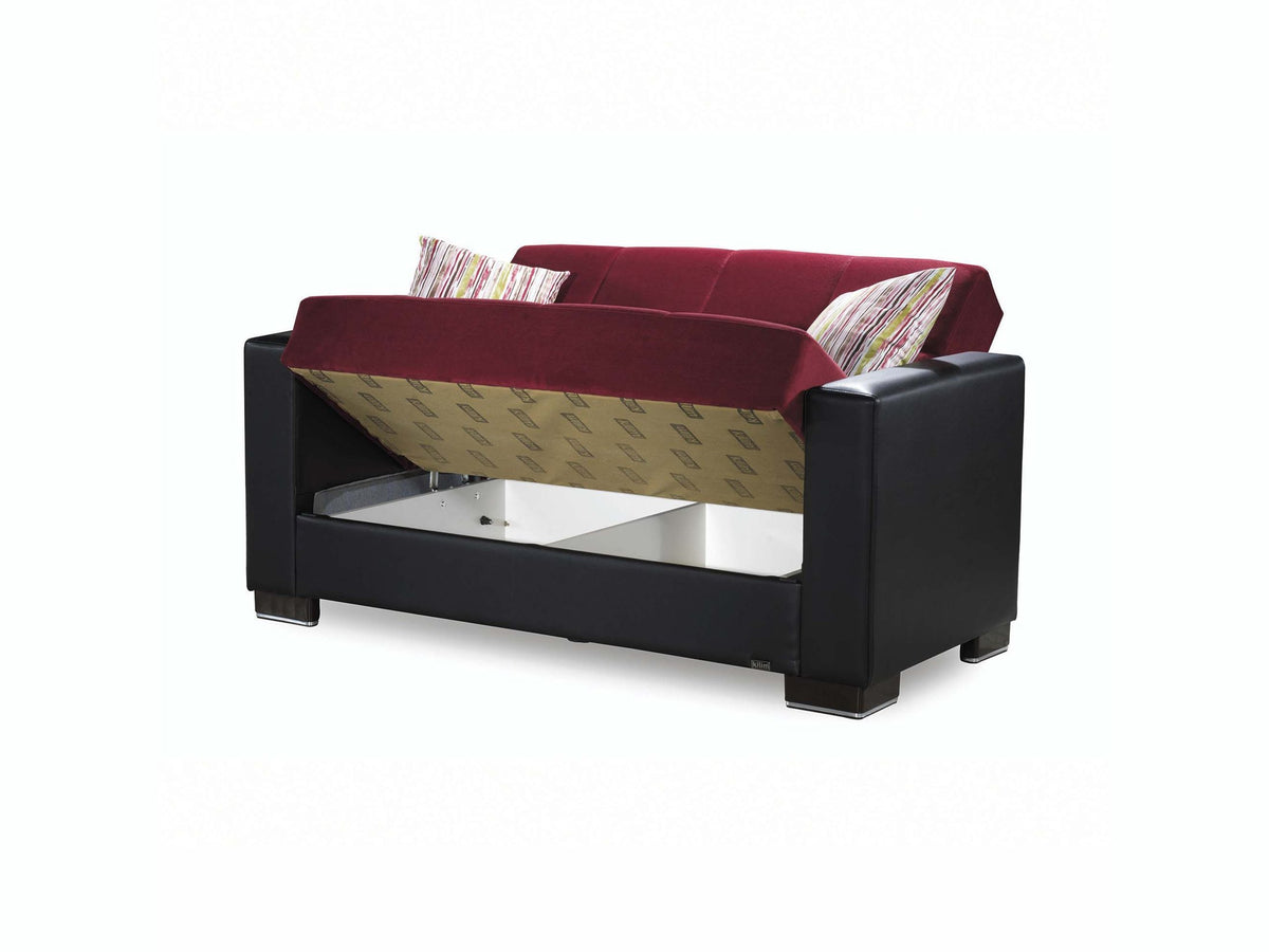 Ottomanson Armada - Upholstered Convertible Loveseat With Storage - Microfiber