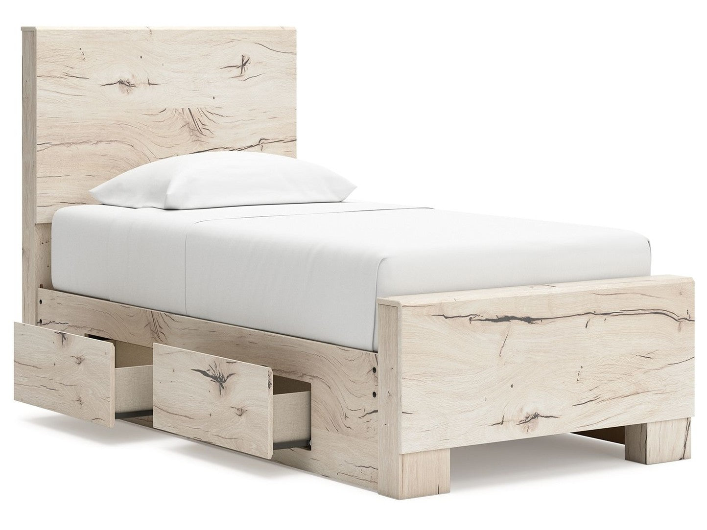 Lawroy - Panel Bed With Storage