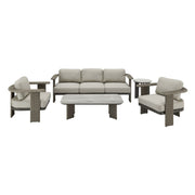 Ciela - 5-Piece Outdoor Sofa Lounge Set With Sintered Stone Tables - Gray / Dark Bronze