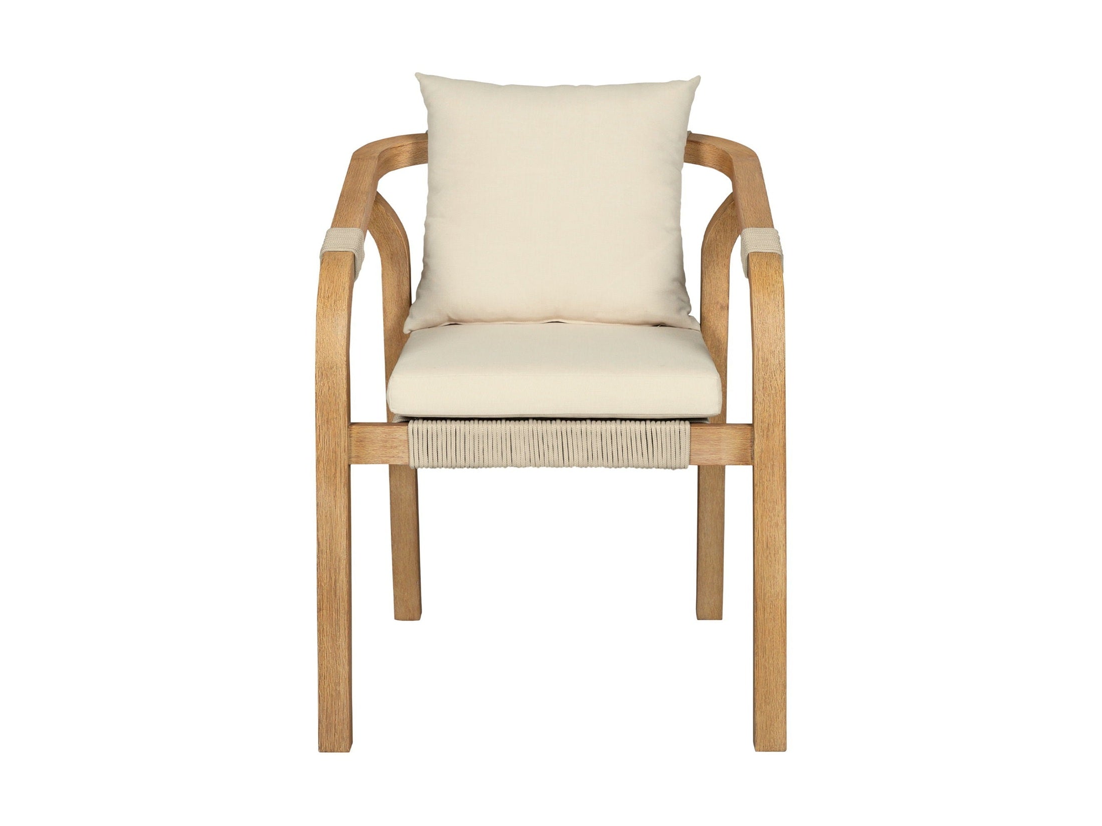 Cypress - Outdoor Patio Dining Chair (Set of 2) - Blonde Eucalyptus / Ivory