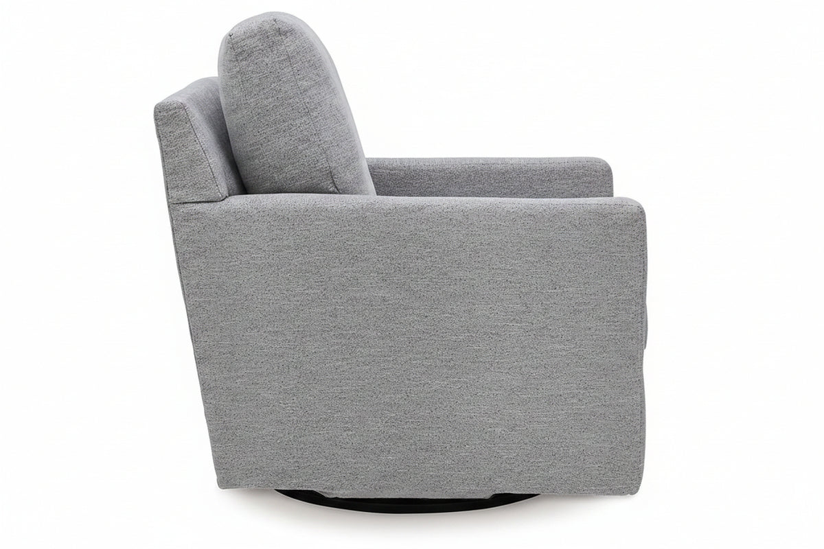 Gray swivel chair on a white background