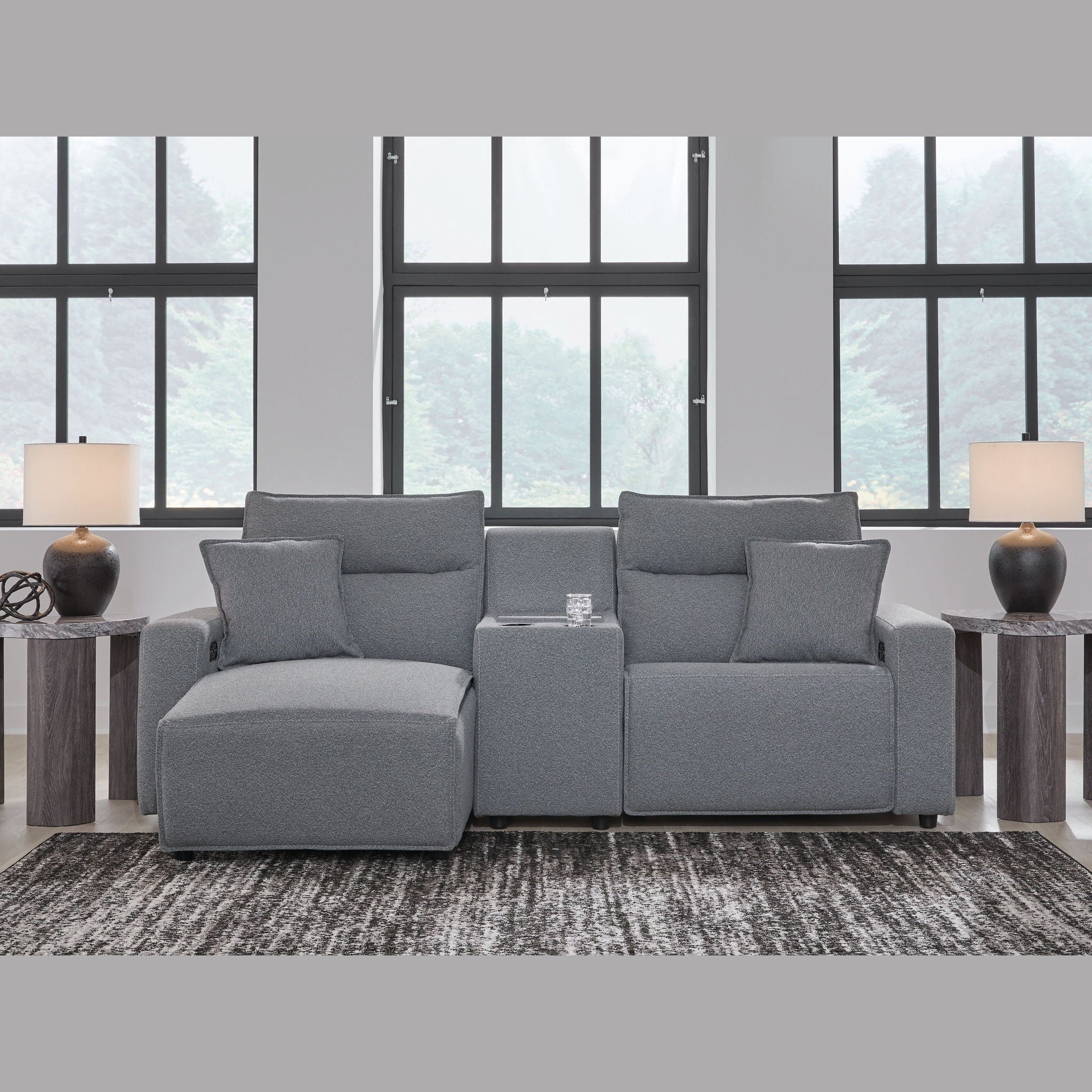 Modmax II - Reclining Sectional - Salt And Pepper
