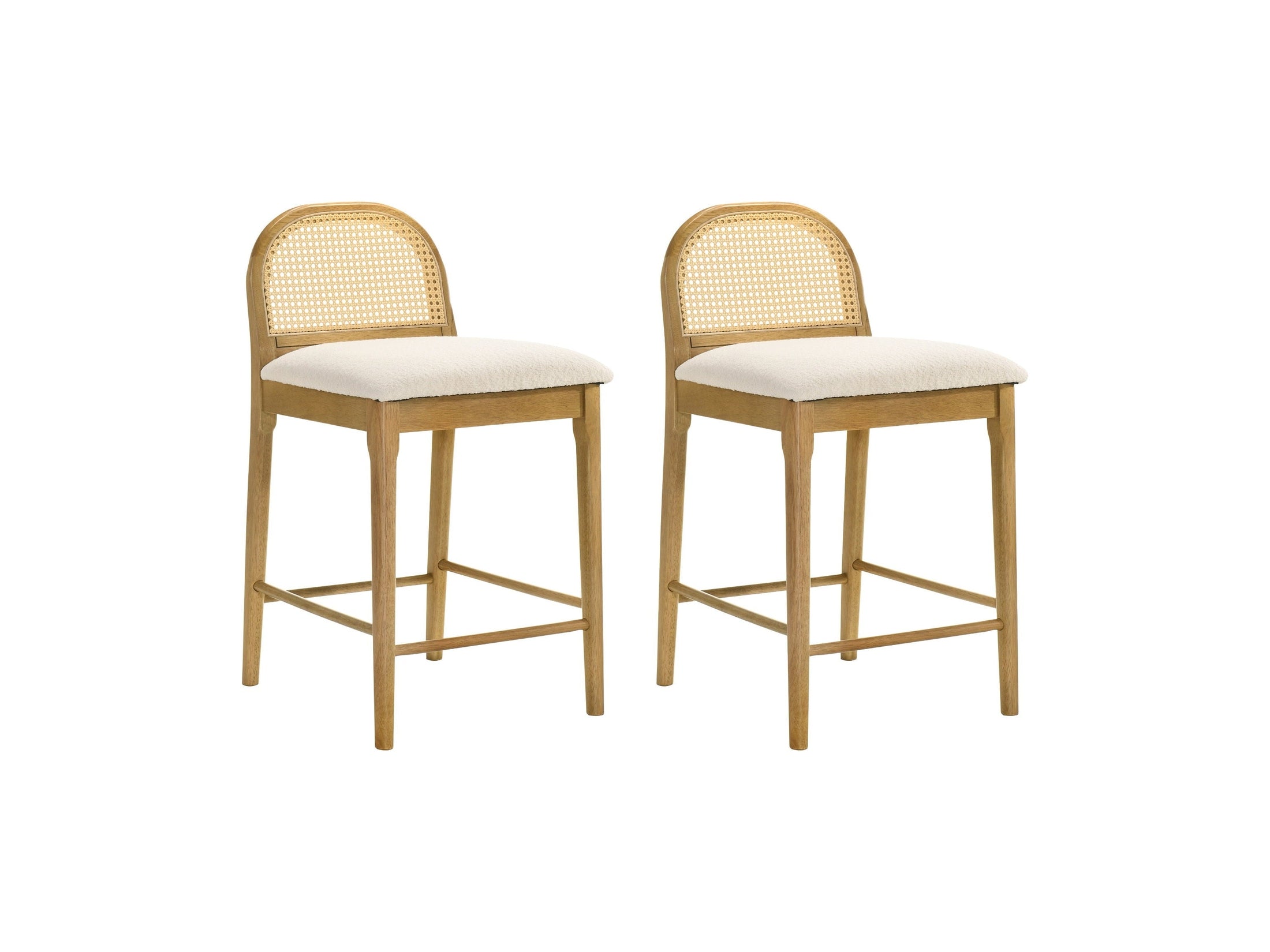 Lucio - Modern Farmhouse Wood Counter Height Kitchen Bar Stool