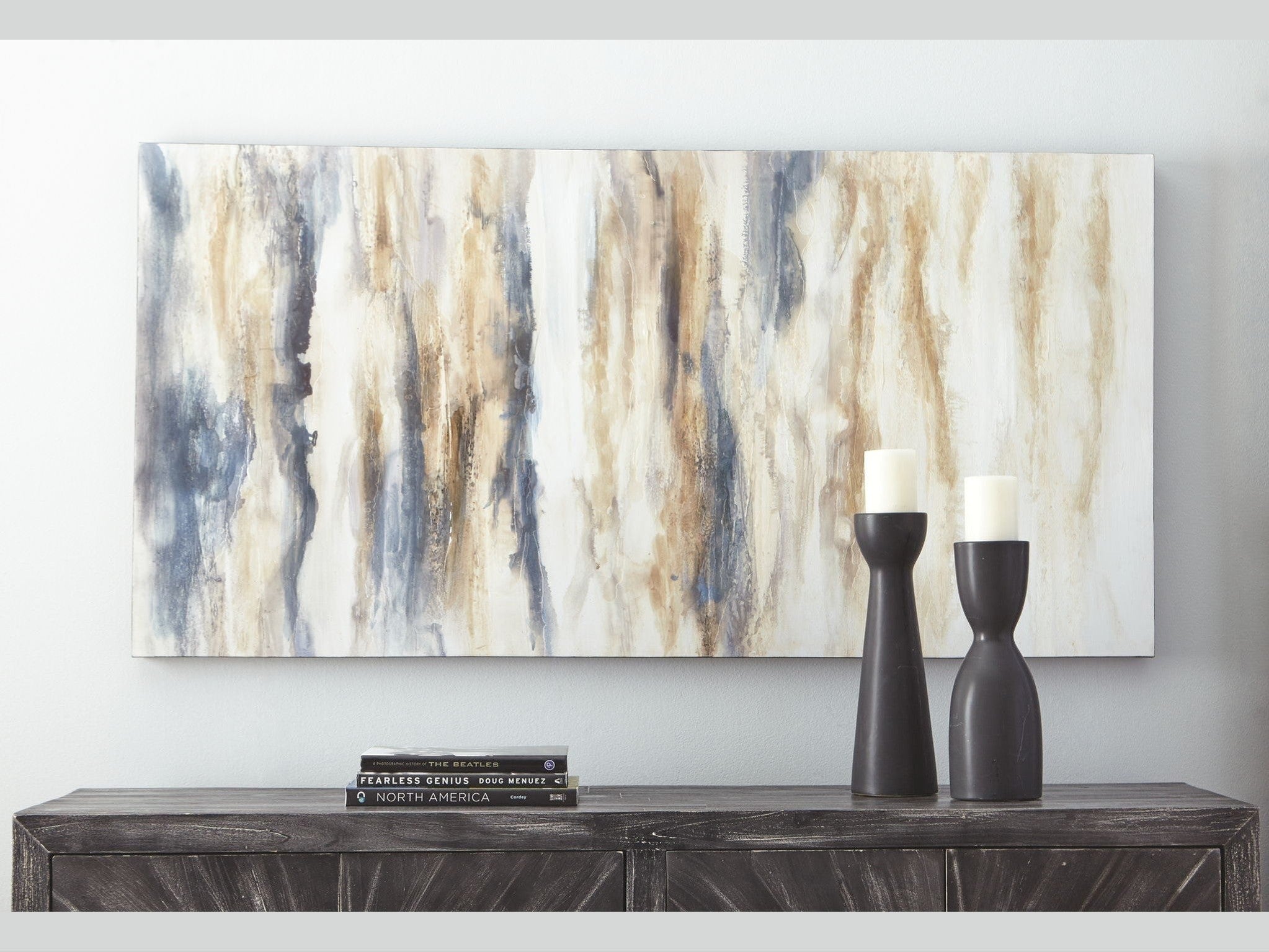 Joely - Wall Art - Blue / Tan