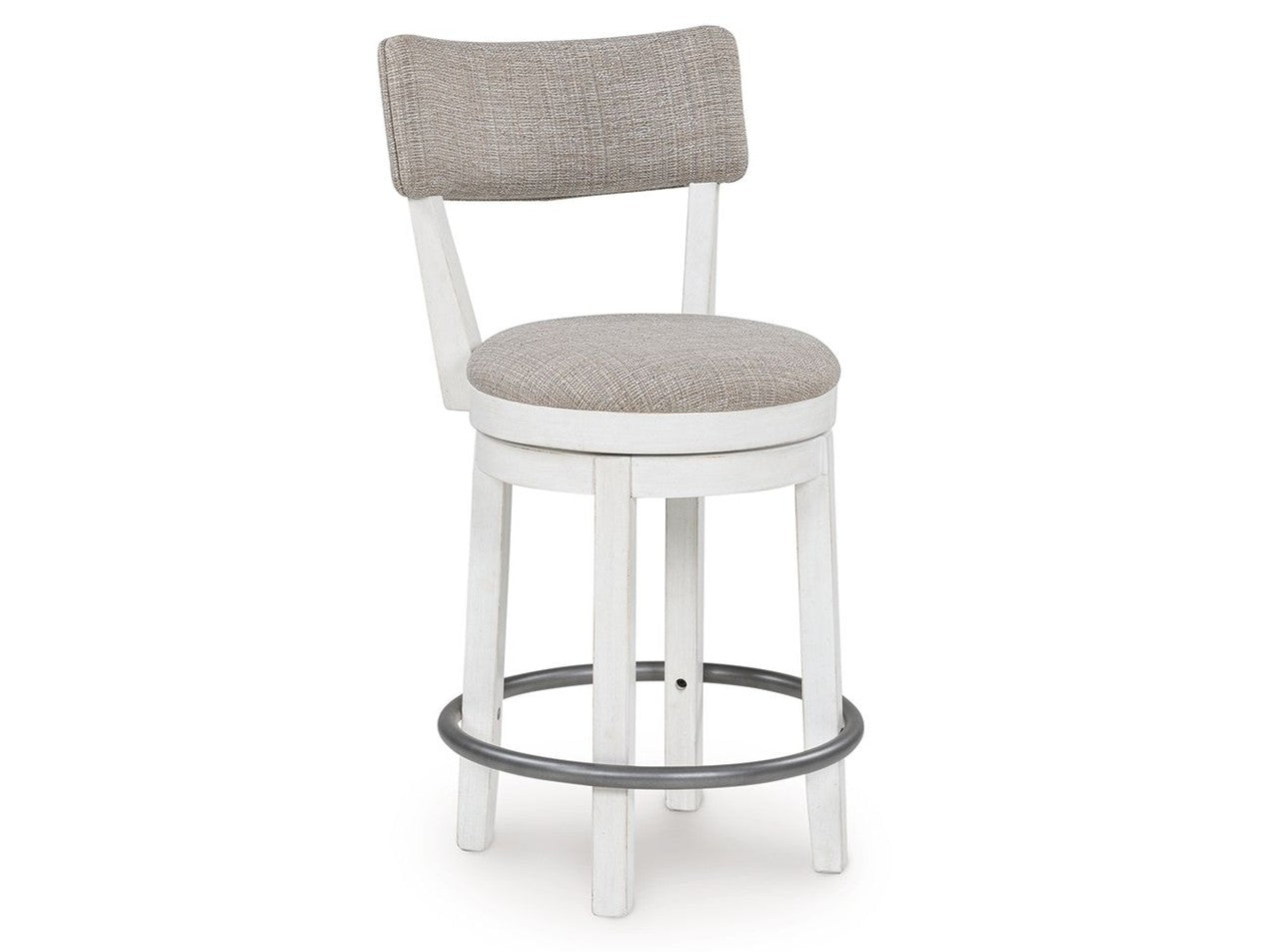 Robbinsdale - Upholstered Swivel Barstool (Set of 2) - Antique White