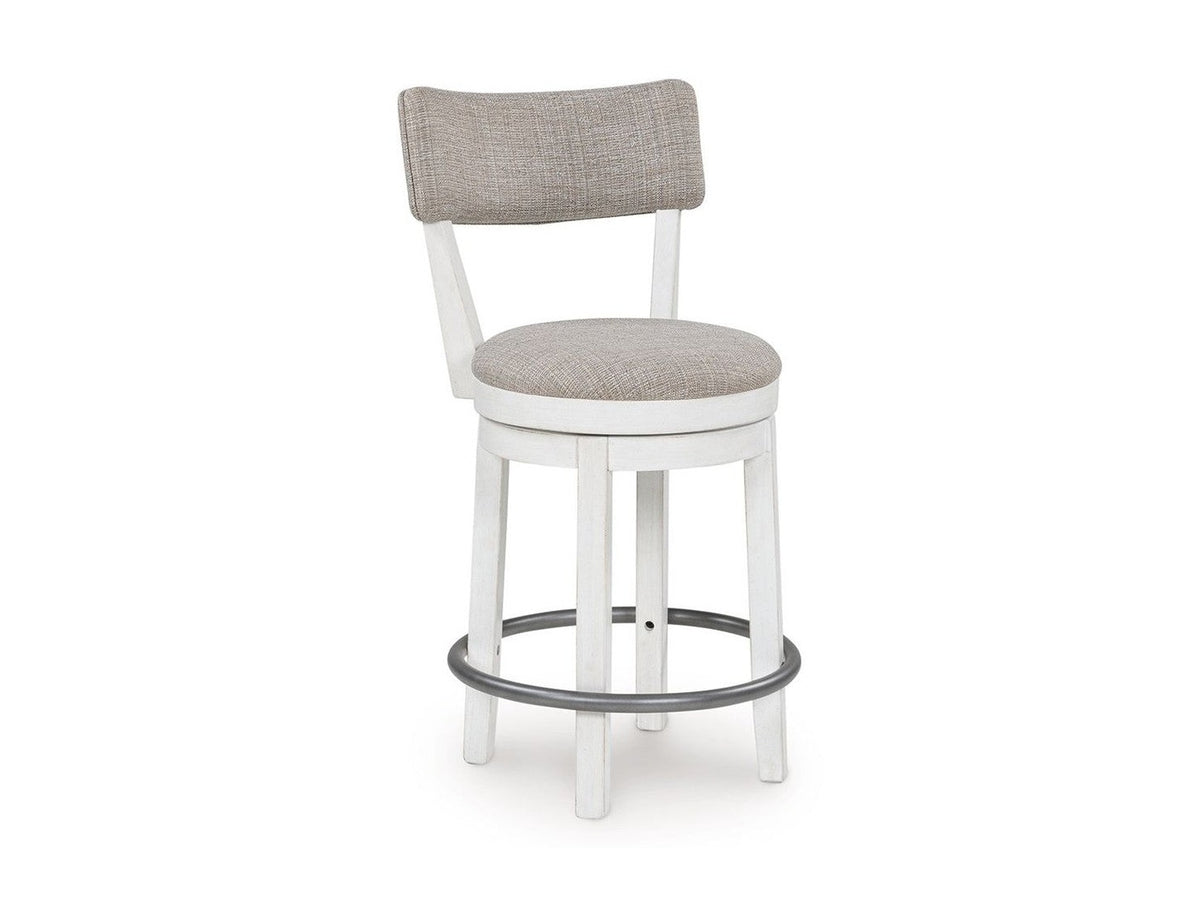 Robbinsdale - Upholstered Swivel Barstool (Set of 2) - Antique White