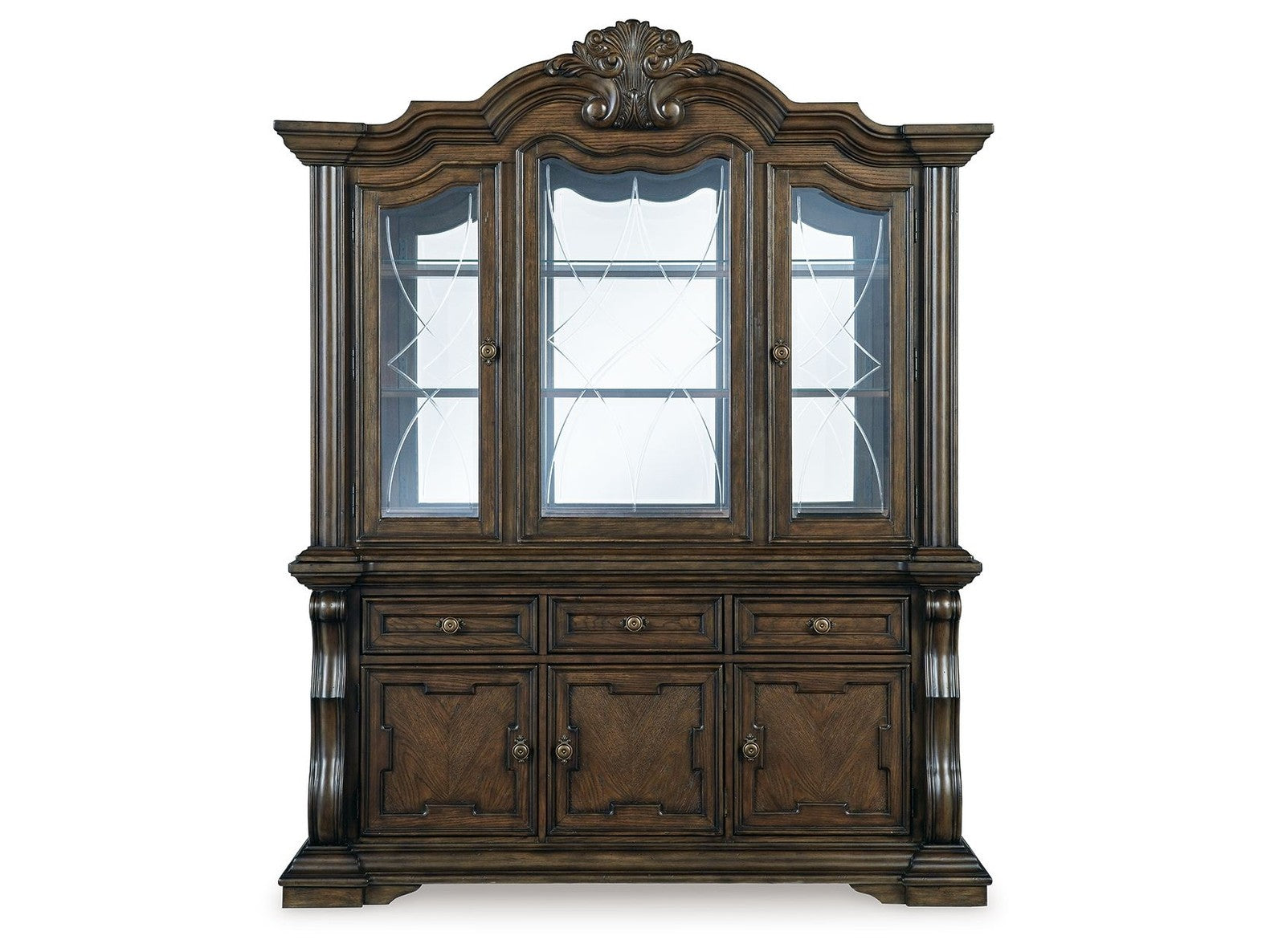 Maylee - Dining Buffet And Hutch - Dark Brown