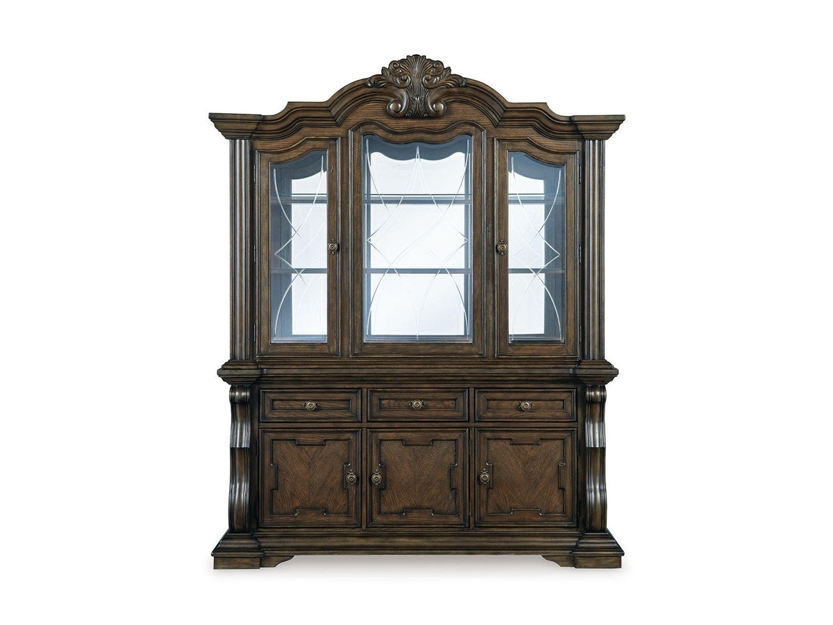 Maylee - Dining Buffet And Hutch - Dark Brown