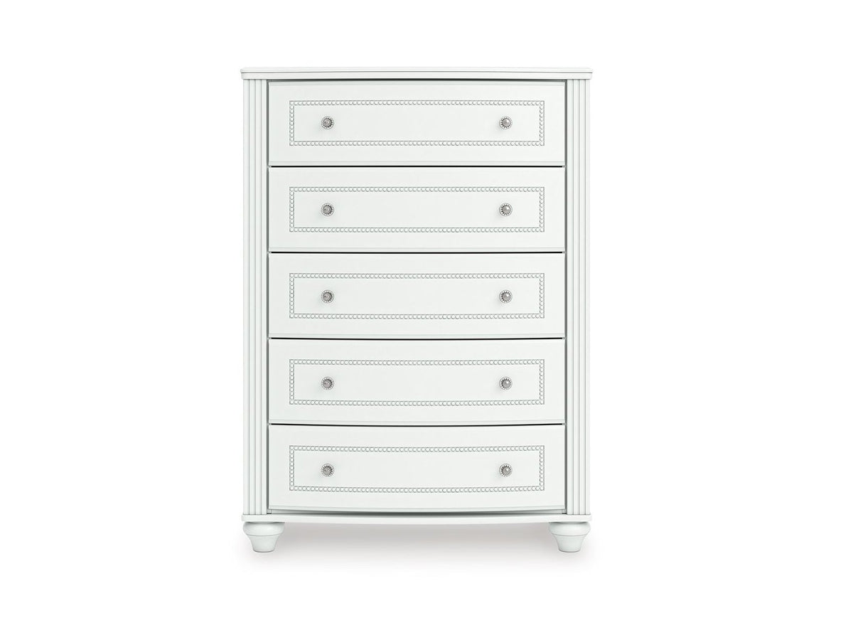 Kozlani - Five Drawer Chest - White