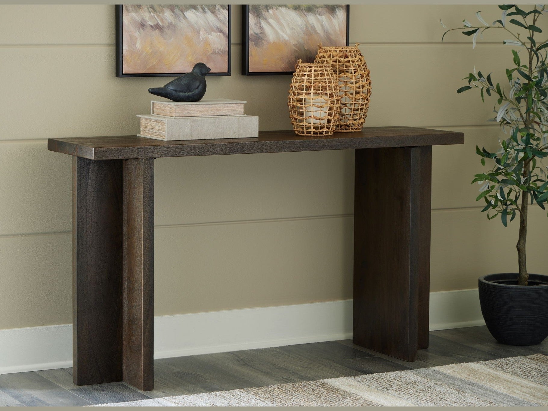 Jalenry - Console Sofa Table - Grayish Brown
