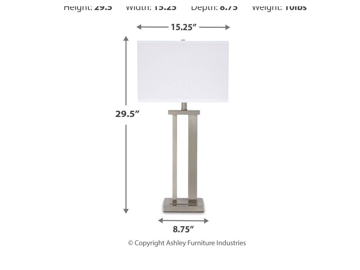 Aniela - Metal Table Lamp Set