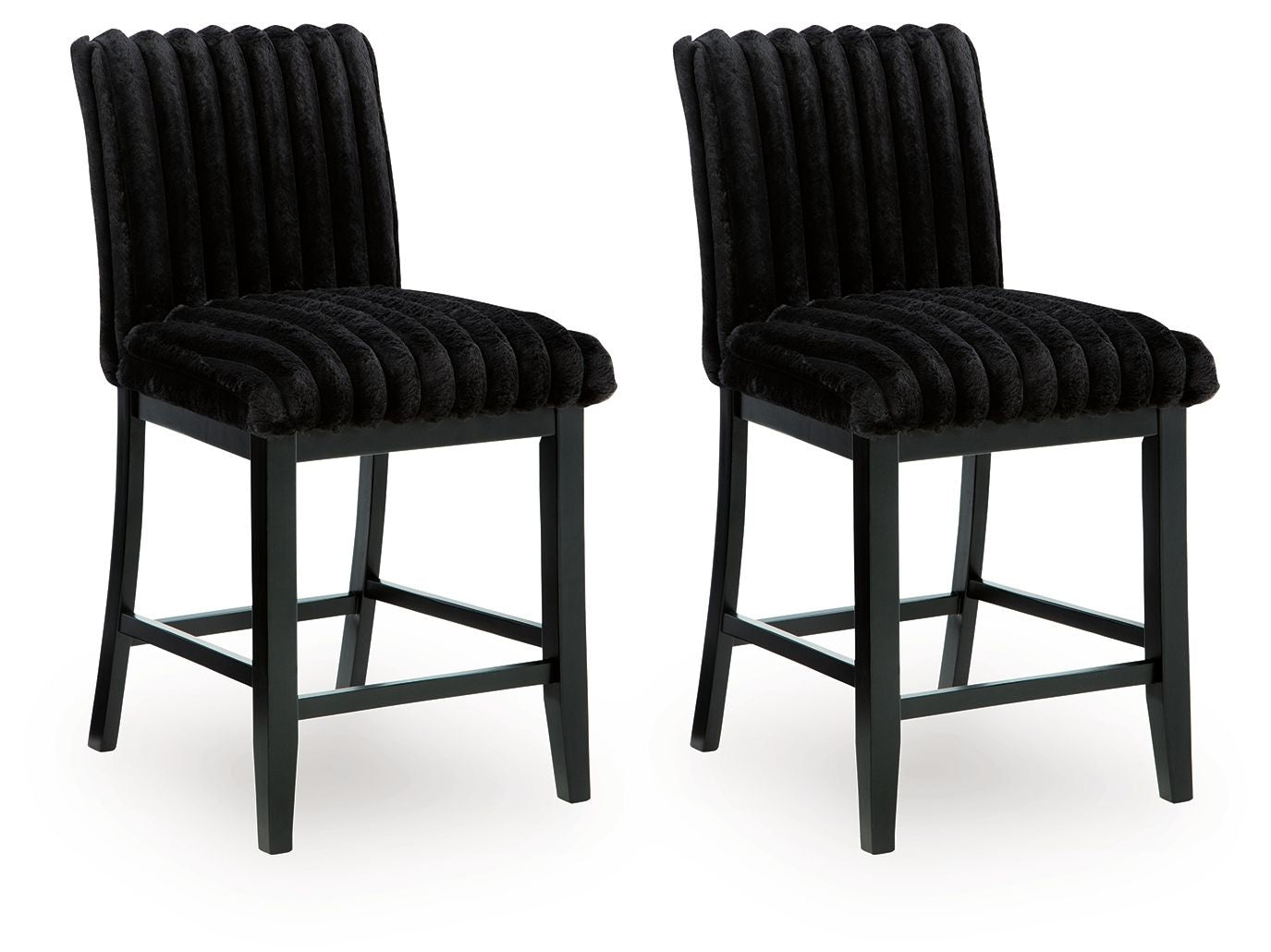 Lilyberg - Upholstered Barstool (Set of 2) - Black
