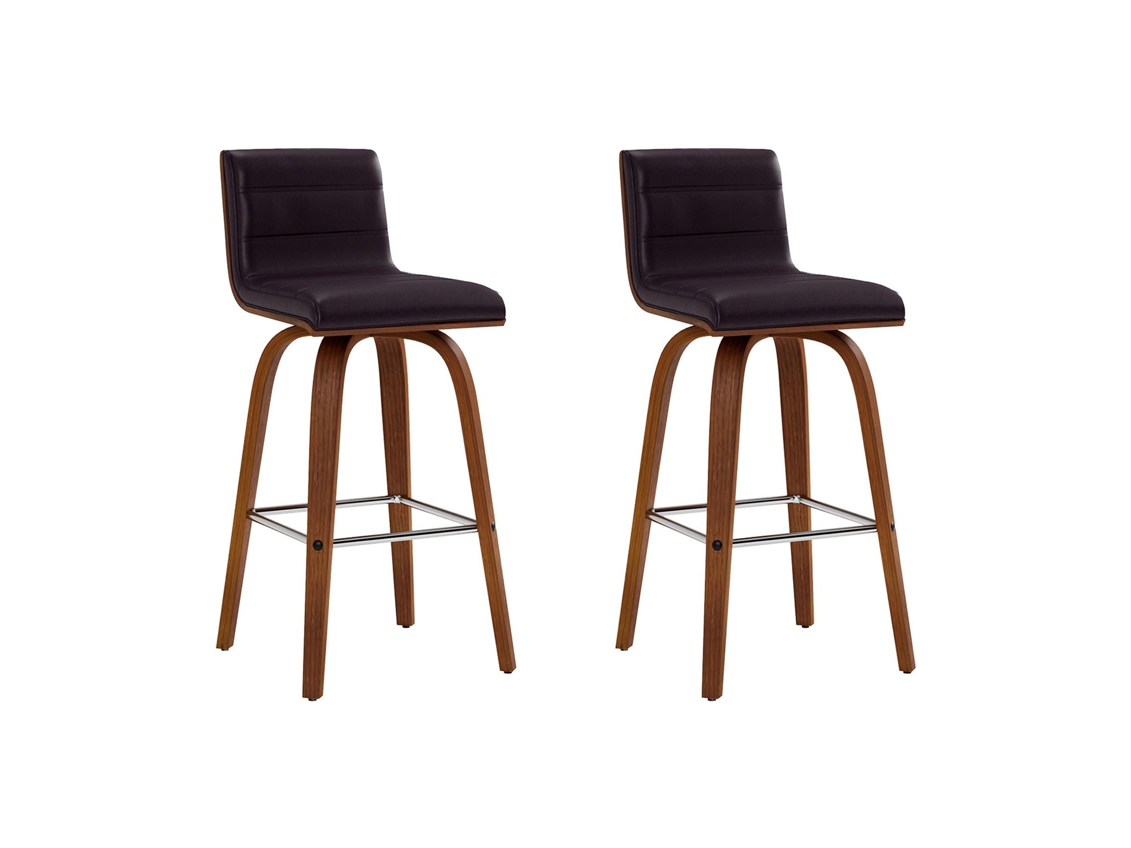 Vienna - 26" Swivel Counter Stool - Walnut Wood