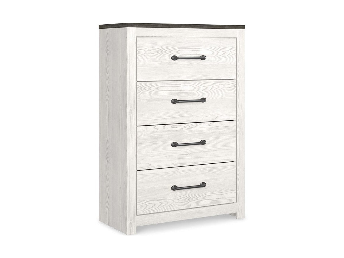 Gerridan - Four Drawer Chest - White / Gray