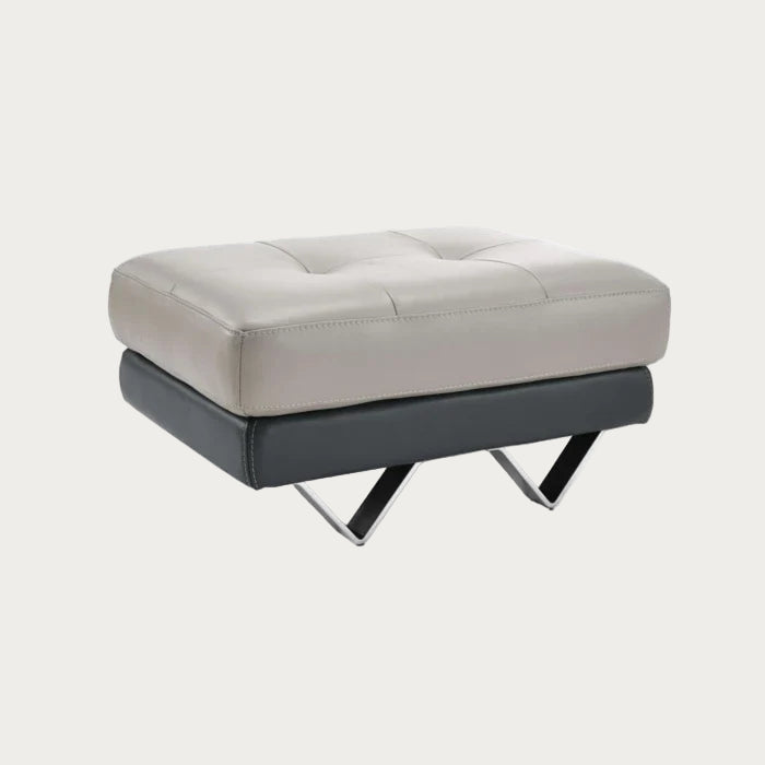Cecile Leather Ottoman | Creative Furniture