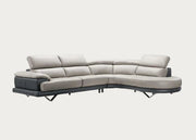 Cecile Sectional Sofa, Leather Upholstered
