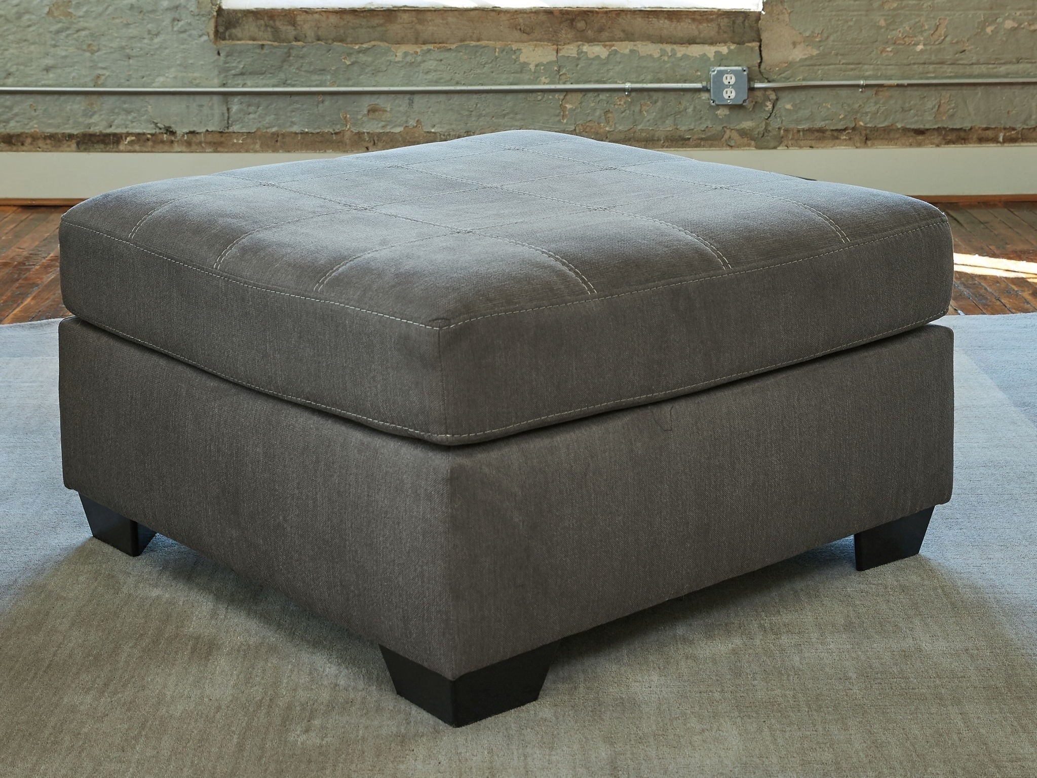 Pitkin - Oversized Accent Ottoman - Slate