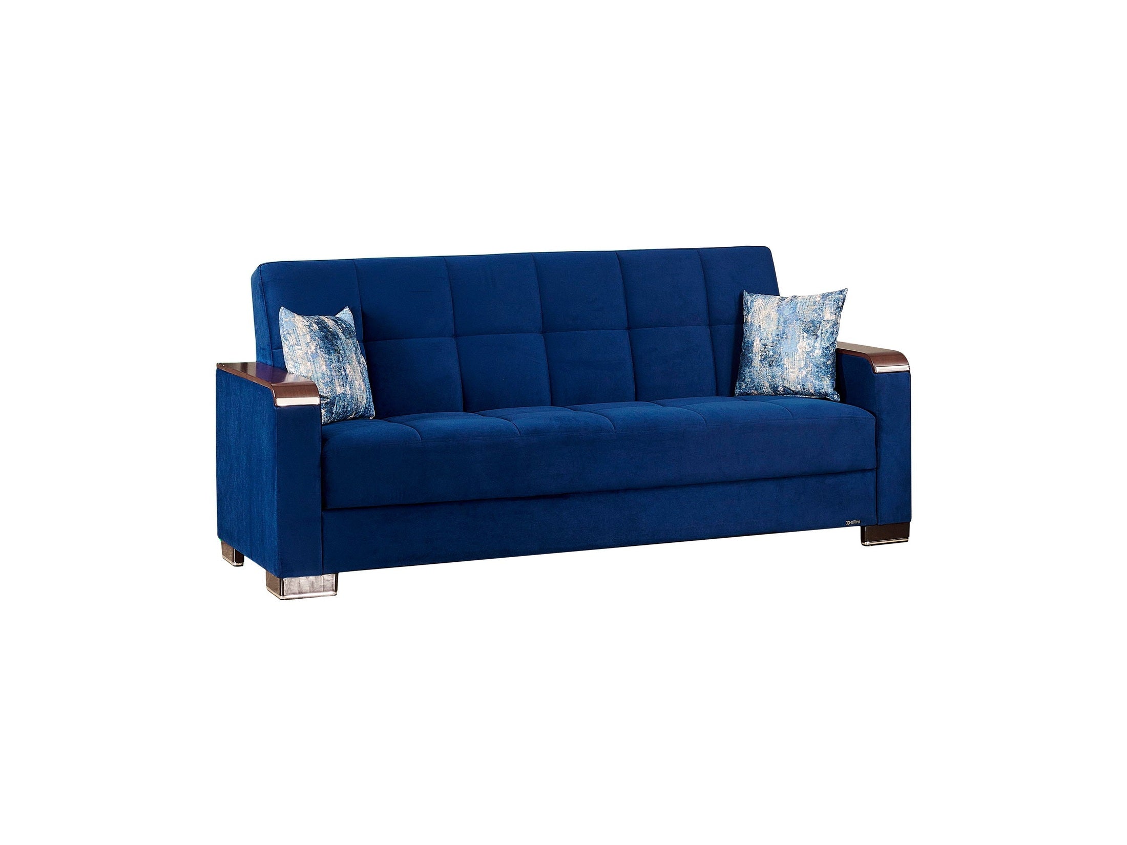 Ottomanson Armada X - Upholstered Convertible Wood Trimmed Sofabed With Storage - Microfiber