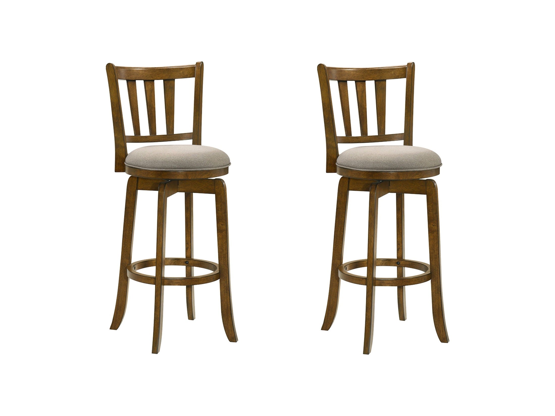 Wren - Modern Farmhouse Swivel Wood Bar Height Kitchen Bar Stool