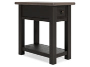 Tyler Creek - Chair Side End Table - Black / Gray