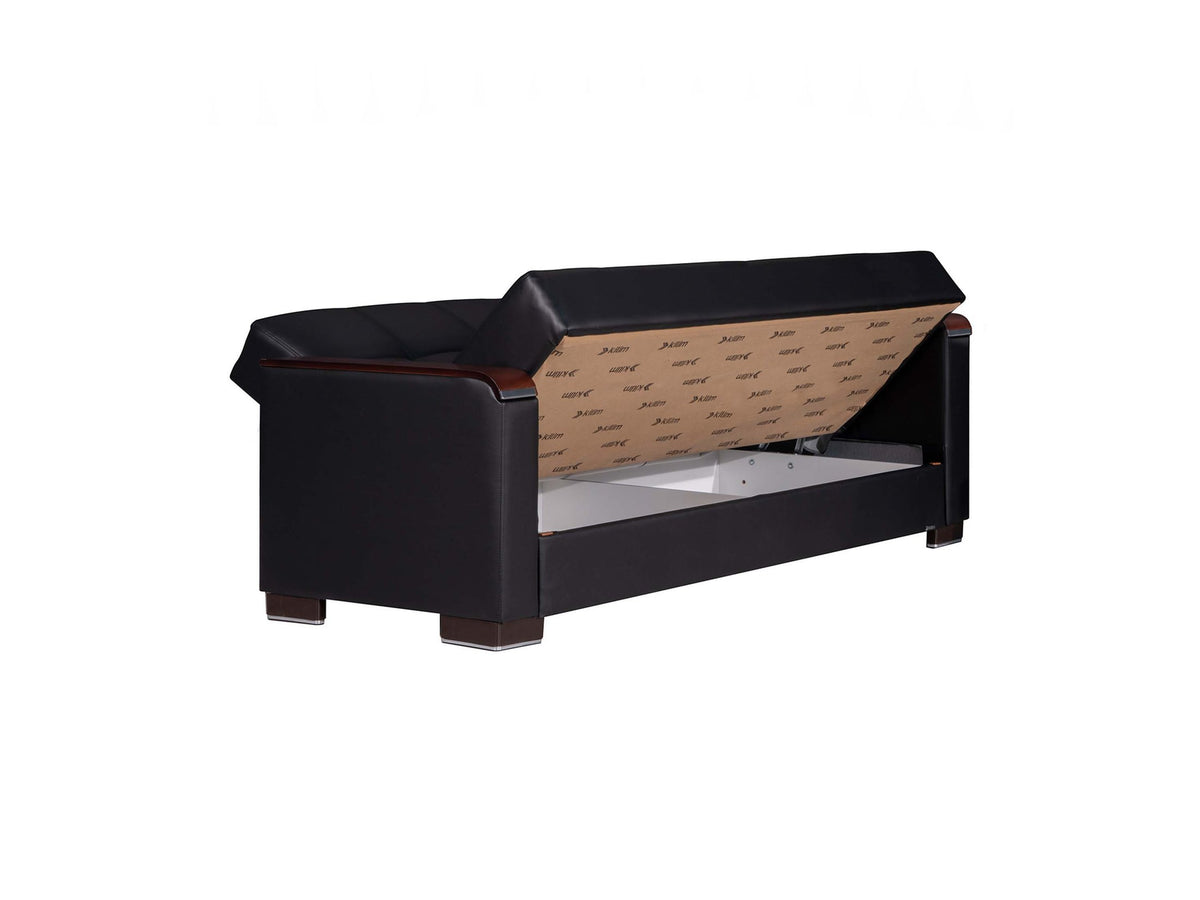 Ottomanson Armada X - Upholstered Convertible Wood Trimmed Sofabed With Storage