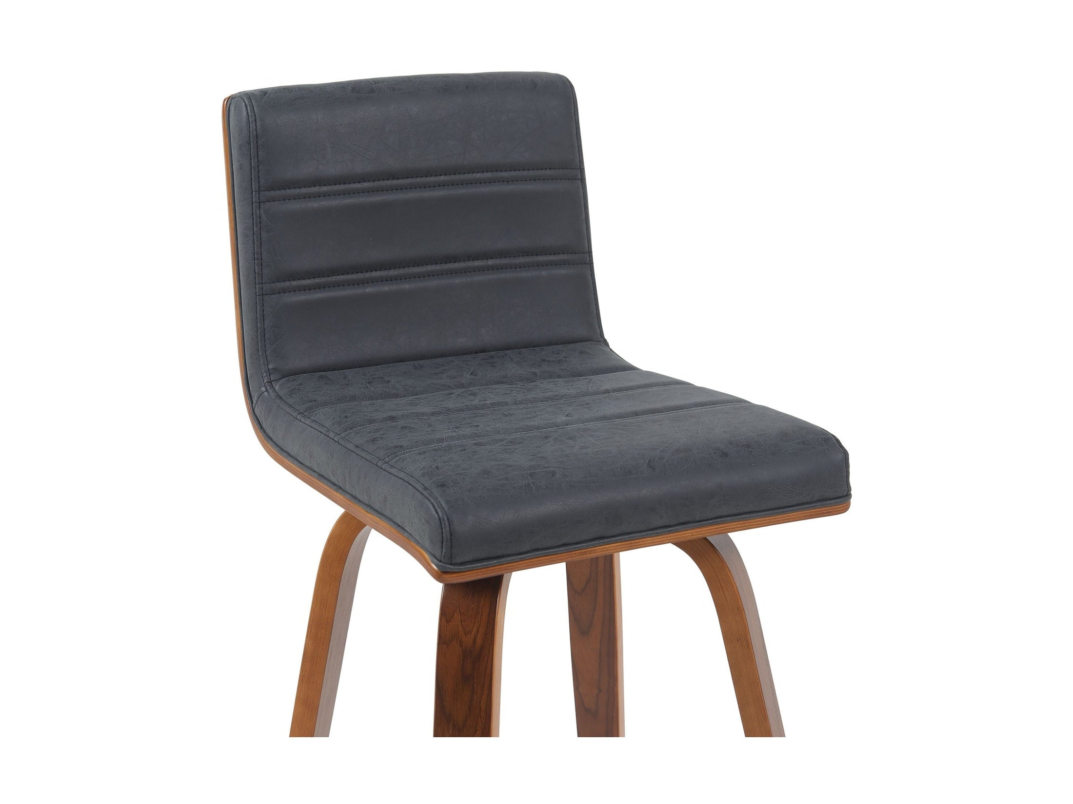 Vienna - Modern Counter Height Swivel Bar Stool - Walnut Finished Wood Frame