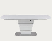 Charlotte white modern dining table on a white background