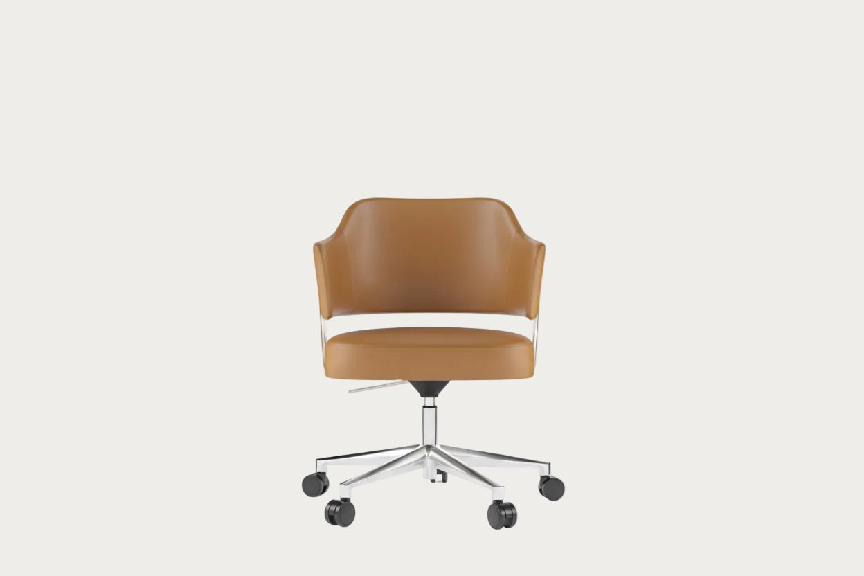 Circa 3581 leather office chair with a white background.