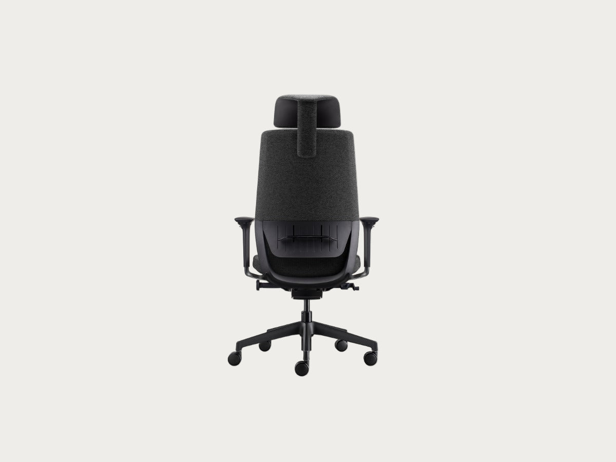 Black office chair on a white background